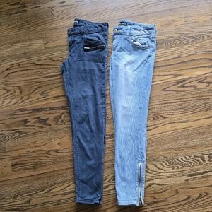 Express Blue and Gray Skinny Lowrise Jeans Size 6R